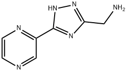 {[3-(2-pyrazinyl)-1H-1,2,4-triazol-5-yl]methyl}amine dihydrochloride hydrate Structure