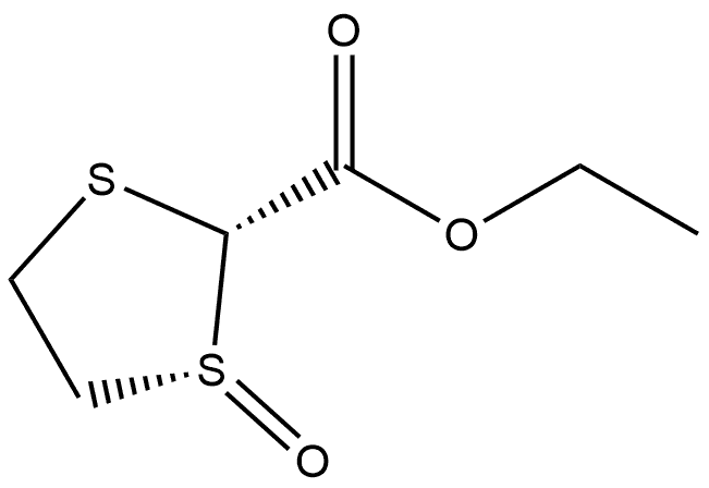 cis-1,3-Dithiolane-2-carboxylic acid ethyl ester 1-oxide Structure