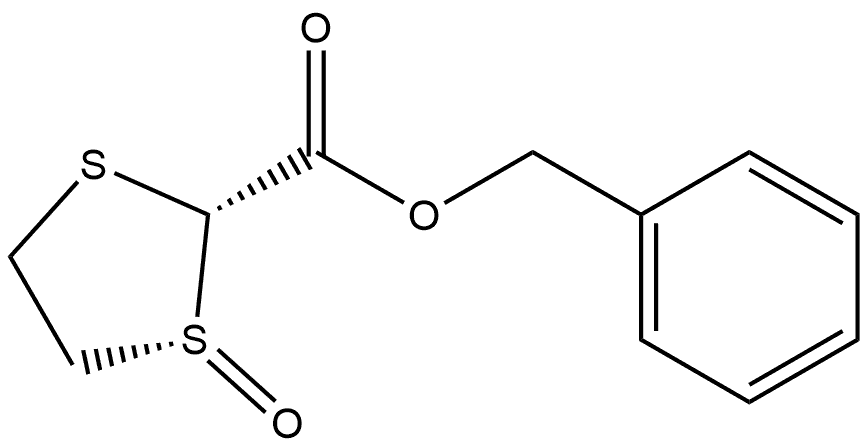 cis-1,3-Dithiolane-2-carboxylic acid phenylmethyl ester 1-oxide Structure