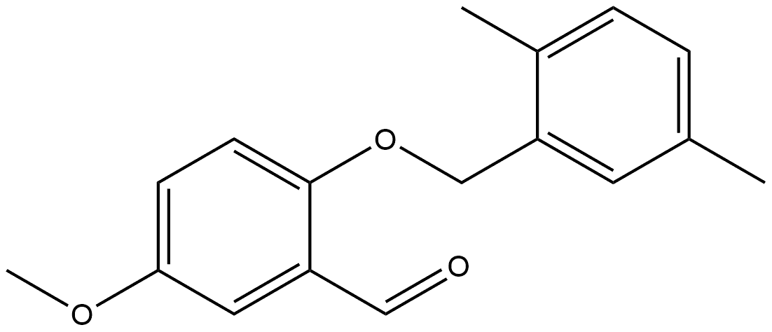 2-[(2,5-Dimethylphenyl)methoxy]-5-methoxybenzaldehyde Structure