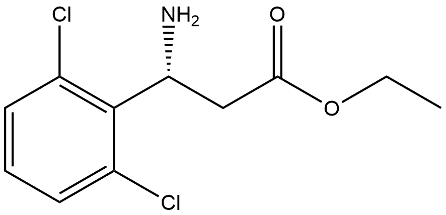 Benzenepropanoic acid, β-amino-2,6-dichloro-, ethyl ester, (βR)- Structure