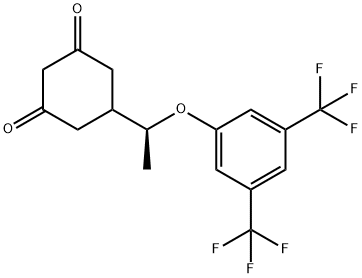 1,3-Cyclohexanedione, 5-[(1S)-1-[3,5-bis(trifluoromethyl)phenoxy]ethyl]- 구조식 이미지