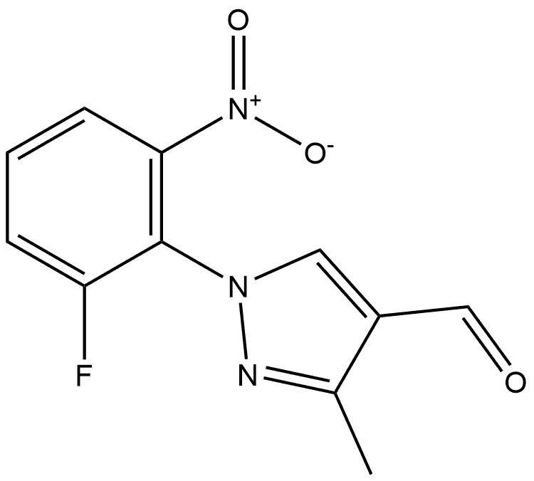 1-(2-fluoro-6-nitro-phenyl)-3-methyl-1h-pyrazole-4-carbaldehyde Structure