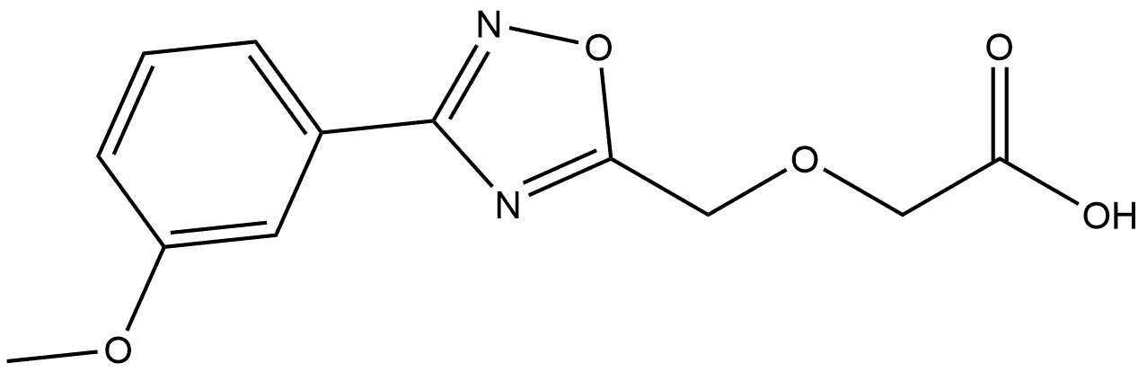 2-[[3-(3-Methoxyphenyl)-1,2,4-oxadiazol-5-yl]methoxy]acetic acid Structure