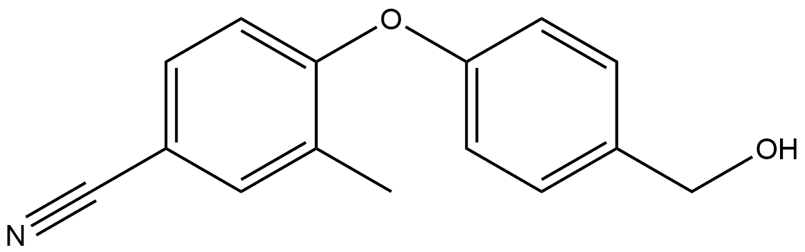 4-[4-(Hydroxymethyl)phenoxy]-3-methylbenzonitrile Structure