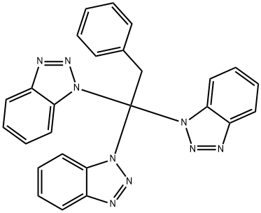 1H-Benzotriazole, 1,1',1''-(phenylethylidyne)tris- (9CI) Structure