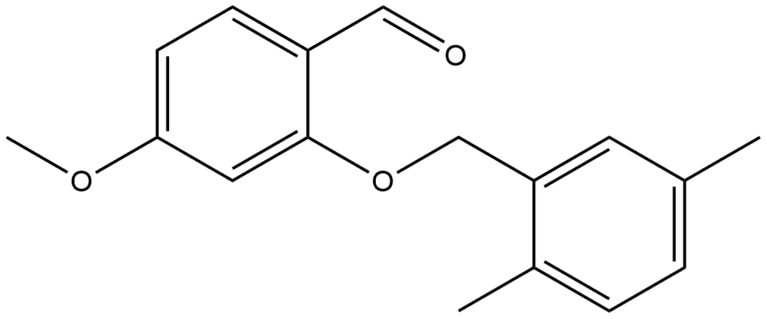 2-[(2,5-Dimethylphenyl)methoxy]-4-methoxybenzaldehyde Structure