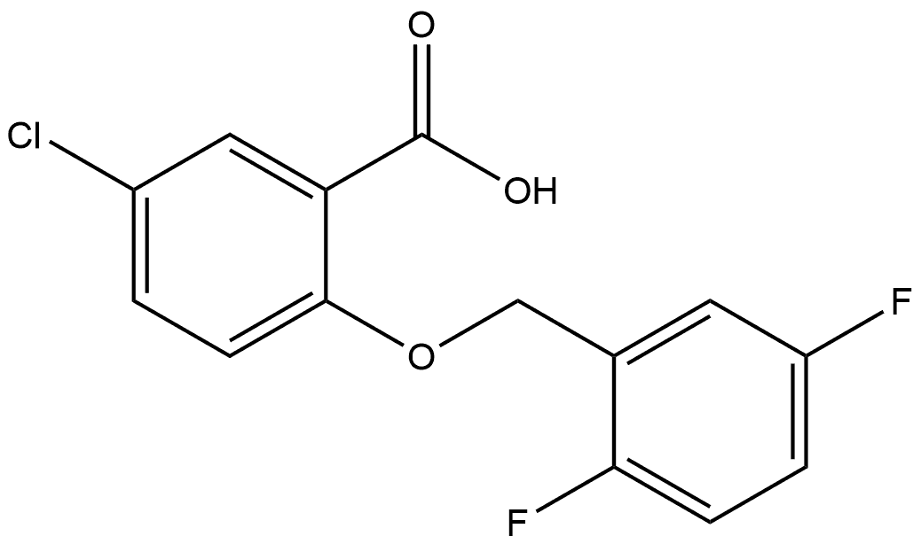 5-Chloro-2-[(2,5-difluorophenyl)methoxy]benzoic acid Structure