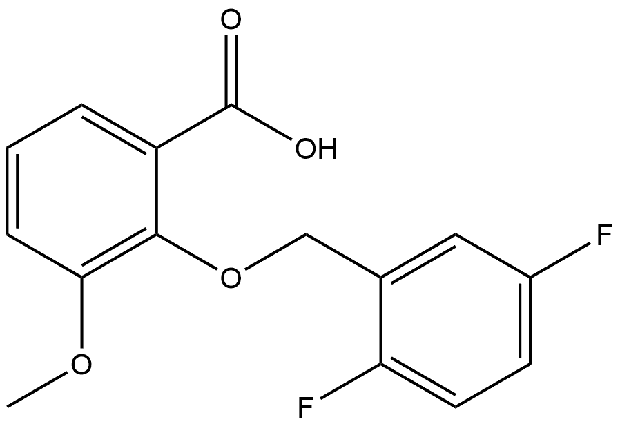 2-[(2,5-Difluorophenyl)methoxy]-3-methoxybenzoic acid Structure