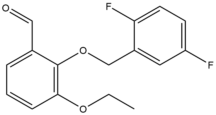 2-[(2,5-Difluorophenyl)methoxy]-3-ethoxybenzaldehyde Structure