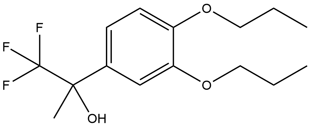 α-Methyl-3,4-dipropoxy-α-(trifluoromethyl)benzenemethanol Structure