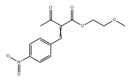 Butanoic acid, 2-[(4-nitrophenyl)methylene]-3-oxo-, 2-methoxyethyl ester 구조식 이미지