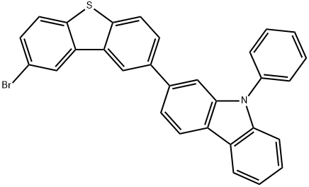 2-(8-bromo-2-dibenzothienyl)-9-phenyl-9H-carbazole Structure