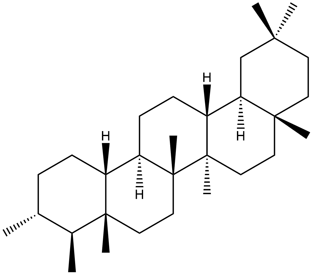 24,25-Dinoroleanane, 3,5-dimethyl-, (3α,4β,5β,18α)- Structure