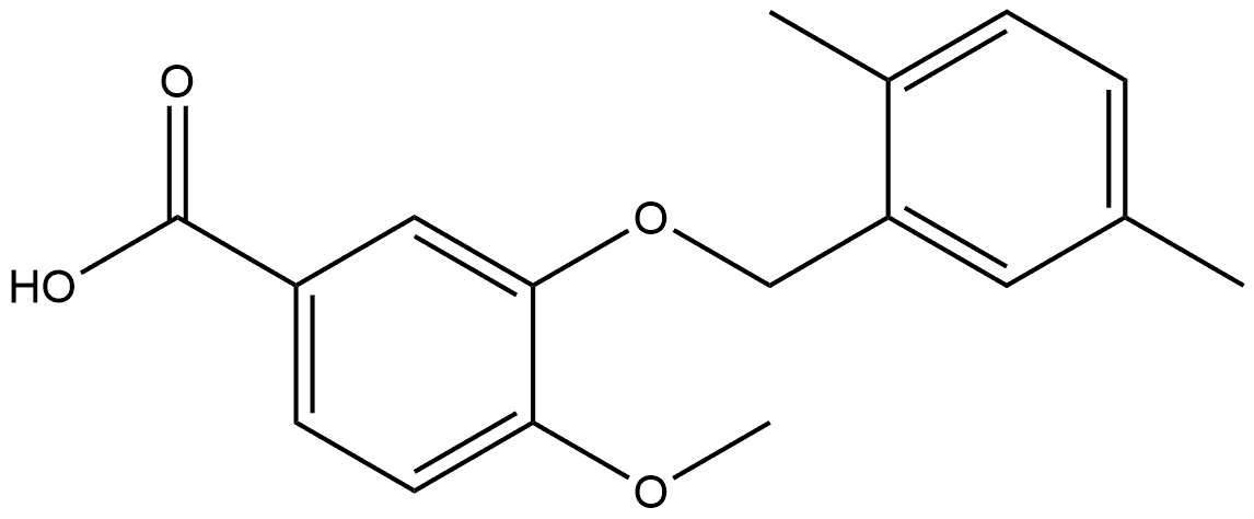 3-[(2,5-Dimethylphenyl)methoxy]-4-methoxybenzoic acid Structure