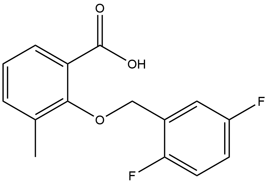 2-[(2,5-Difluorophenyl)methoxy]-3-methylbenzoic acid Structure