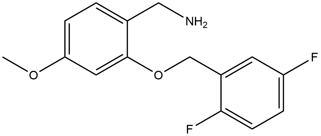 2-[(2,5-Difluorophenyl)methoxy]-4-methoxybenzenemethanamine 구조식 이미지