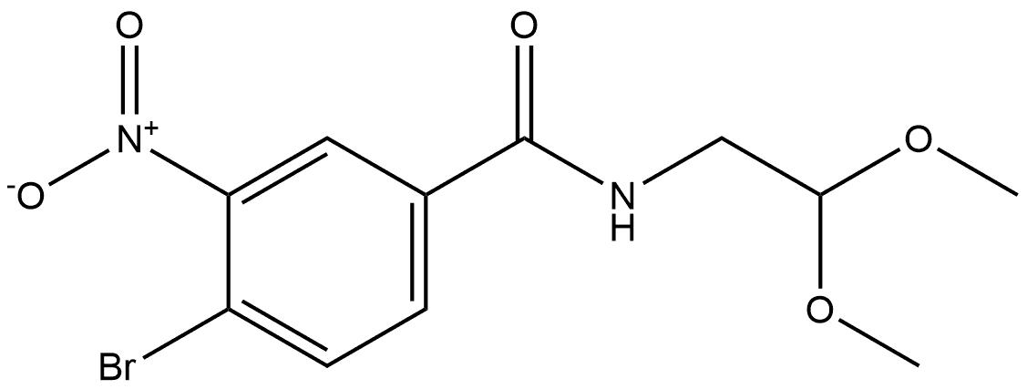 4-bromo-N-(2,2-dimethoxyethyl)-3-nitrobenzamide Structure