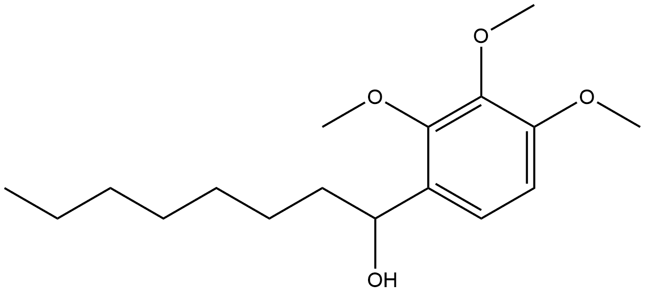 α-Heptyl-2,3,4-trimethoxybenzenemethanol Structure