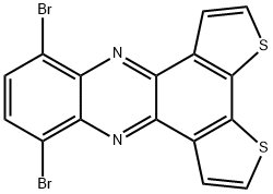 Dithieno[3,2-a:2',3'-c]phenazine, 8,11-dibromo- Structure