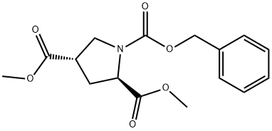 1,2,4-Pyrrolidinetricarboxylic acid, 2,4-dimethyl 1-(phenylmethyl) ester, (2R-trans)- (9CI) Structure