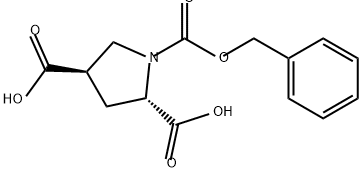 1,2,4-Pyrrolidinetricarboxylic acid, 1-(phenylmethyl) ester, (2S-trans)- (9CI) Structure