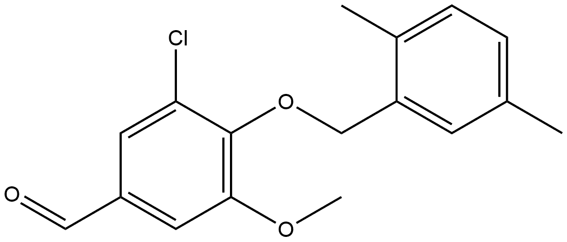 3-Chloro-4-[(2,5-dimethylphenyl)methoxy]-5-methoxybenzaldehyde Structure