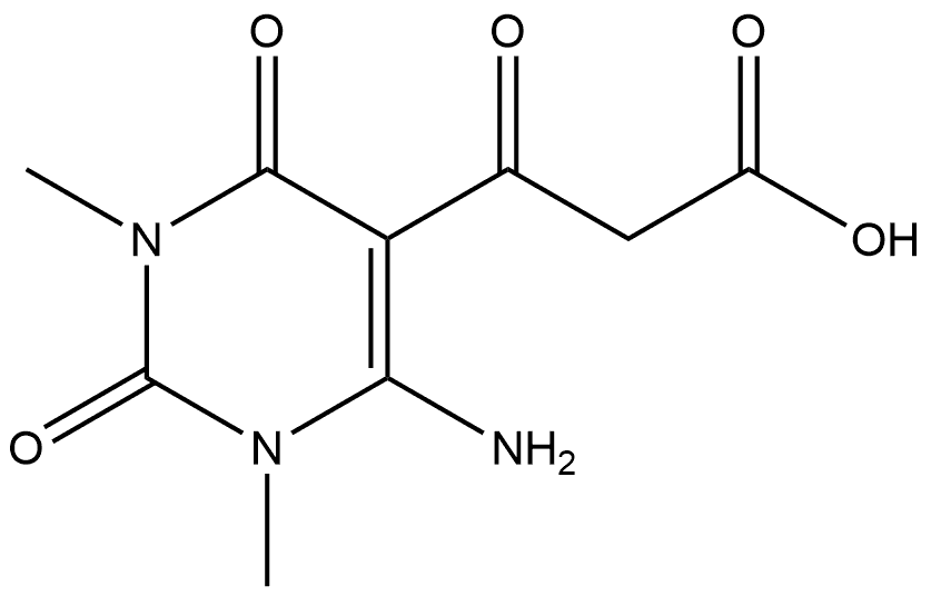 5-Pyrimidinepropanoic acid, 6-amino-1,2,3,4-tetrahydro-1,3-dimethyl-β,2,4-trioxo- Structure