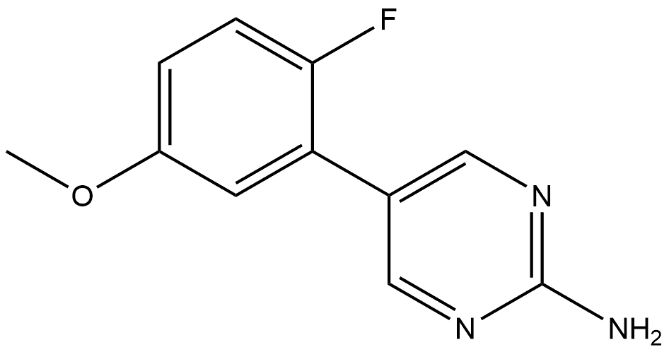 5-(2-Fluoro-5-methoxyphenyl)-2-pyrimidinamine Structure