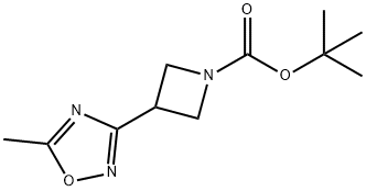 1,1-Dimethylethyl 3-(5-methyl-1,2,4-oxadiazol-3-yl)-1-azetidinecarboxylate Structure