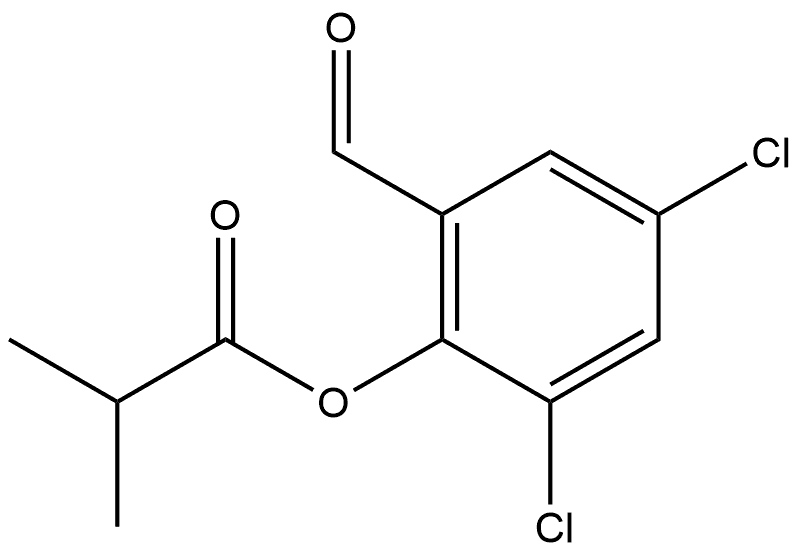 2,4-Dichloro-6-formylphenyl 2-methylpropanoate Structure