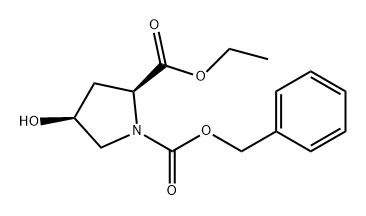 1,2-Pyrrolidinedicarboxylic acid, 4-hydroxy-, 2-ethyl 1-(phenylmethyl) ester, (2S-cis)- (9CI) 구조식 이미지