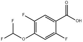 Benzoic acid, 4-(difluoromethoxy)-2,5-difluoro- Structure
