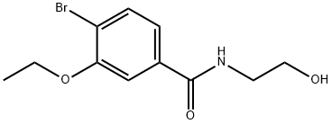 4-Bromo-3-ethoxy-n-(2-hydroxy-ethyl)-benzamide Structure