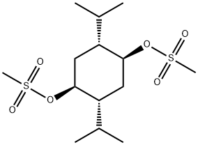 1,4-Cyclohexanediol, 2,5-bis(1-methylethyl)-, 1,4-dimethanesulfonate, (1S,2R,4S,5R)- 구조식 이미지