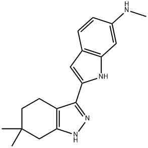 N-Methyl-2-(4,5,6,7-tetrahydro-6,6-dimethyl-1H-indazol-3-yl)-1H-indol-6-amine Structure