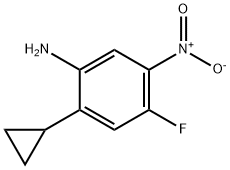 Benzenamine, 2-cyclopropyl-4-fluoro-5-nitro- 구조식 이미지