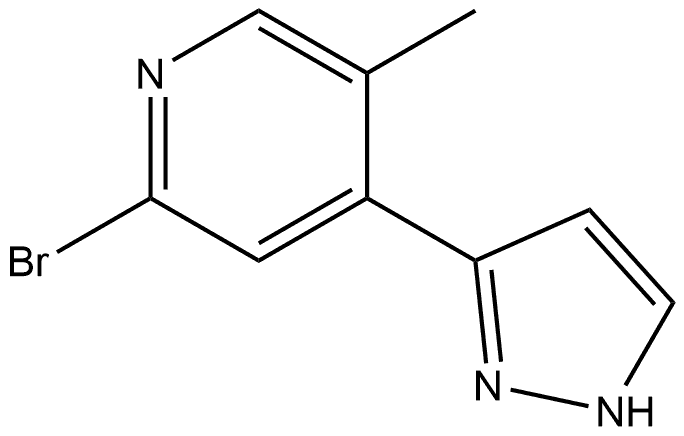 2-Bromo-5-methyl-4-(1H-pyrazol-3-yl)pyridine Structure