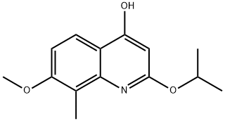 4-?Quinolinol, 7-?methoxy-?8-?methyl-?2-?(1-?methylethoxy)?- Structure