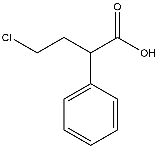 Benzeneacetic acid, α-(2-chloroethyl)- 구조식 이미지