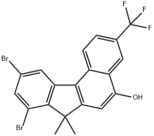 7H-Benzo[c]fluoren-5-ol, 8,10-dibromo-7,7-dimethyl-3-(trifluoromethyl)- Structure