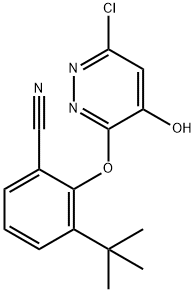 2-[(6-Chloro-4-hydroxy-pyridazin-3-yloxy)]-3-(tert-butyl)-benzonitrile Structure