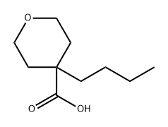 2H-Pyran-4-carboxylic acid, 4-butyltetrahydro- Structure