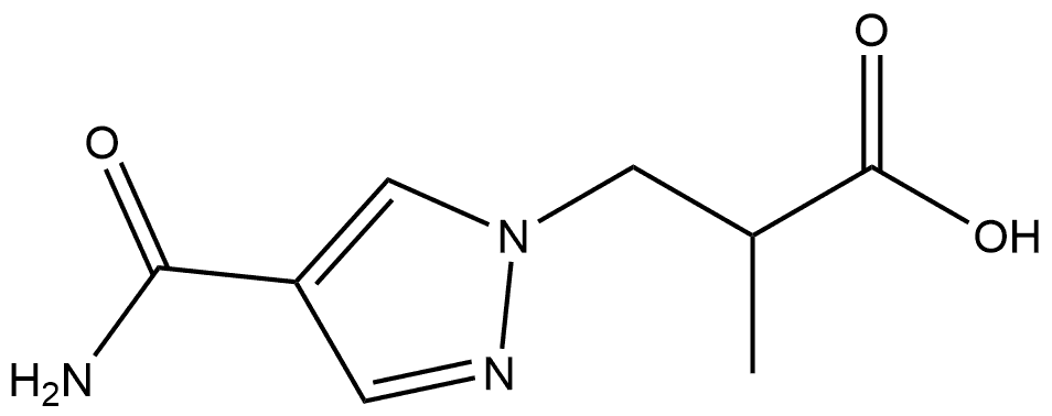 3-[4-(aminocarbonyl)-1H-pyrazol-1-yl]-2-methylpropanoic acid 구조식 이미지
