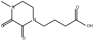 1-Piperazinebutanoic acid, 4-methyl-2,3-dioxo- Structure