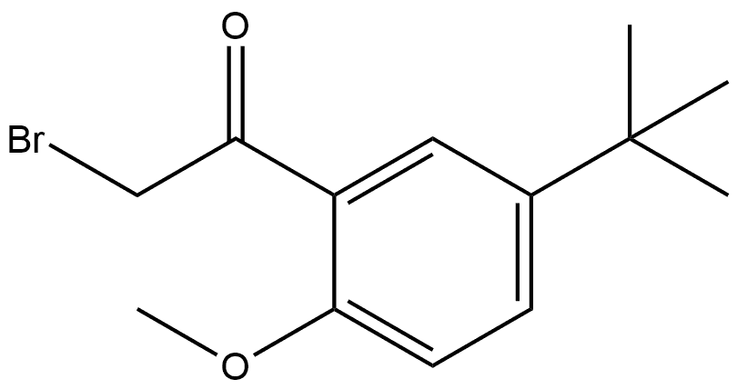 2-Bromo-1-[5-(1,1-dimethylethyl)-2-methoxyphenyl]ethanone Structure