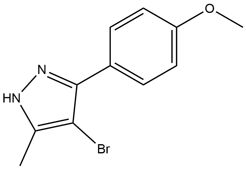 4-Bromo-3-(4-methoxyphenyl)-5-methyl-1H-pyrazole Structure