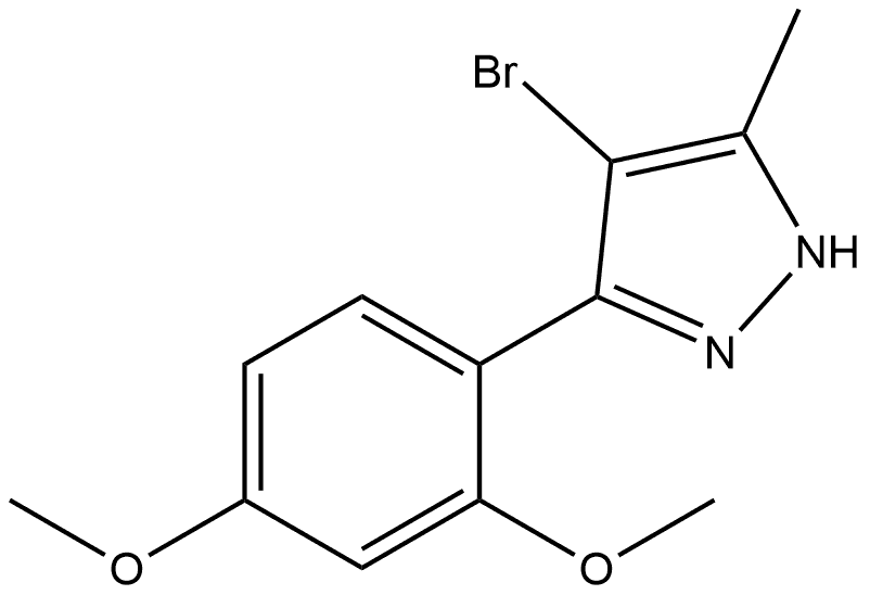 4-Bromo-3-(2,4-dimethoxyphenyl)-5-methyl-1H-pyrazole Structure