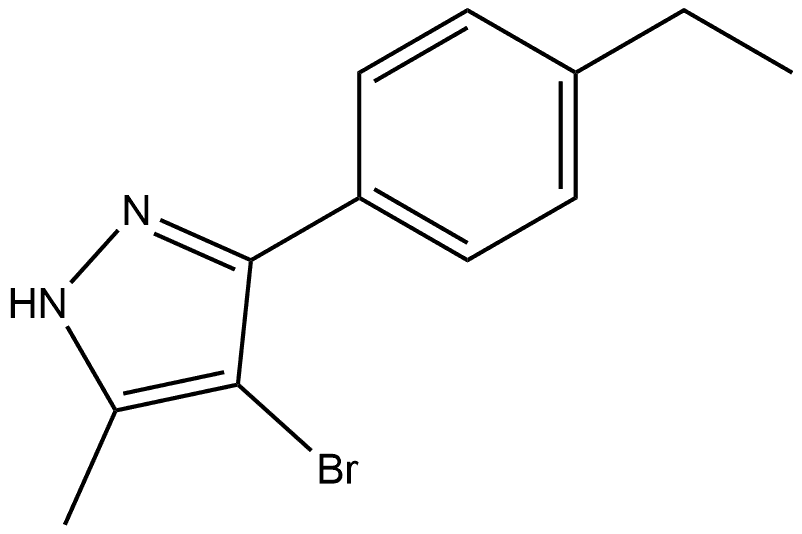 4-Bromo-3-(4-ethylphenyl)-5-methyl-1H-pyrazole Structure