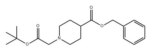 1-Piperidineacetic acid, 4-[(phenylmethoxy)carbonyl]-, 1,1-dimethylethyl ester Structure
